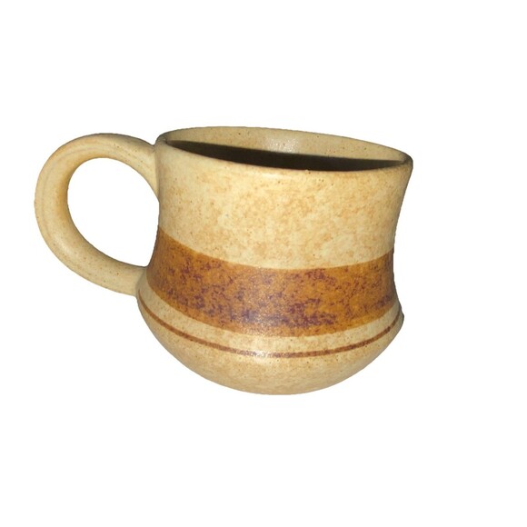 Vintage Pottery Craft "FOXY" Coffee/Soup Mug Beige Wide Opening - Picture 2 of 8